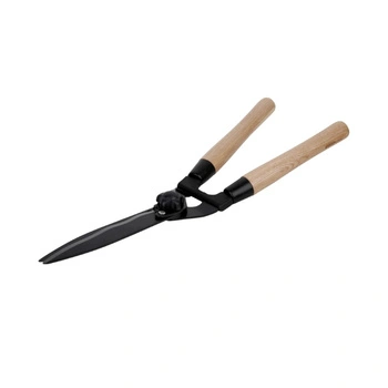 Nożyce do żywopłoty By Benson Deluxe ogrodowe czarne drewno naturalne 50 cm