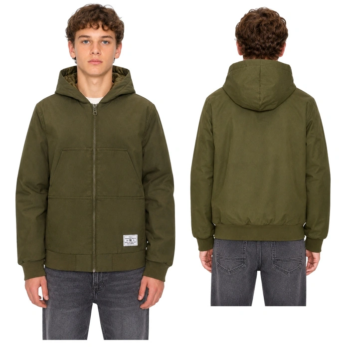 Kurtka chłopięca Dc Shoes Padded ocieplana z kapturem khaki r. 164