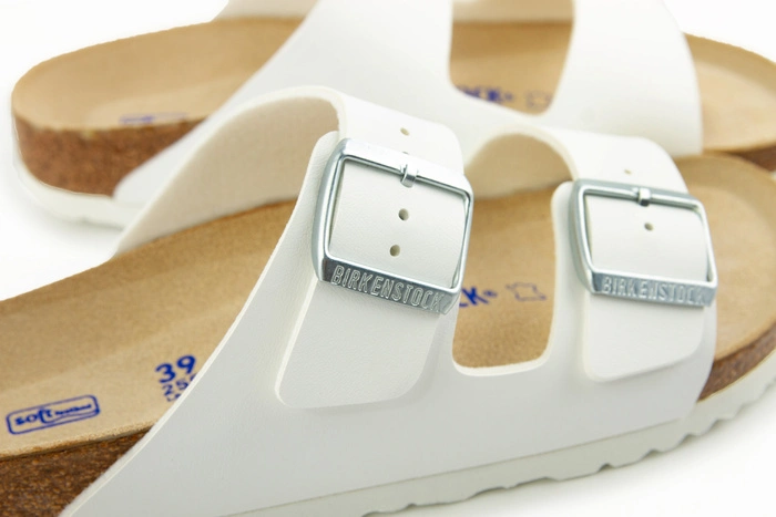 Klapki męskie Birkenstock Arizona bs z miękką wkładką białe r. 42