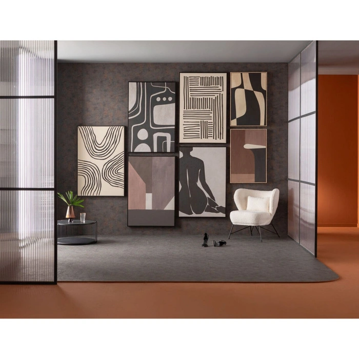 Obraz na płótnie Kare Design Artistic Line w czarnej ramie 70x110 cm