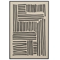 Obraz na płótnie Kare Design Artistic Line w czarnej ramie 70x110 cm