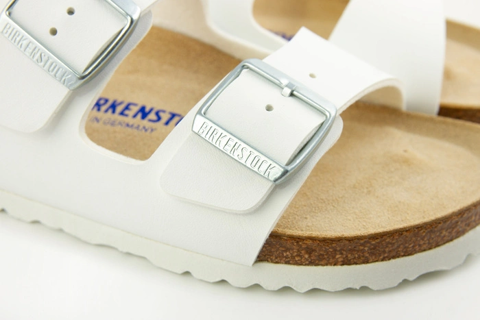 Klapki męskie Birkenstock Arizona bs regular z miękką wkładką białe r. 42