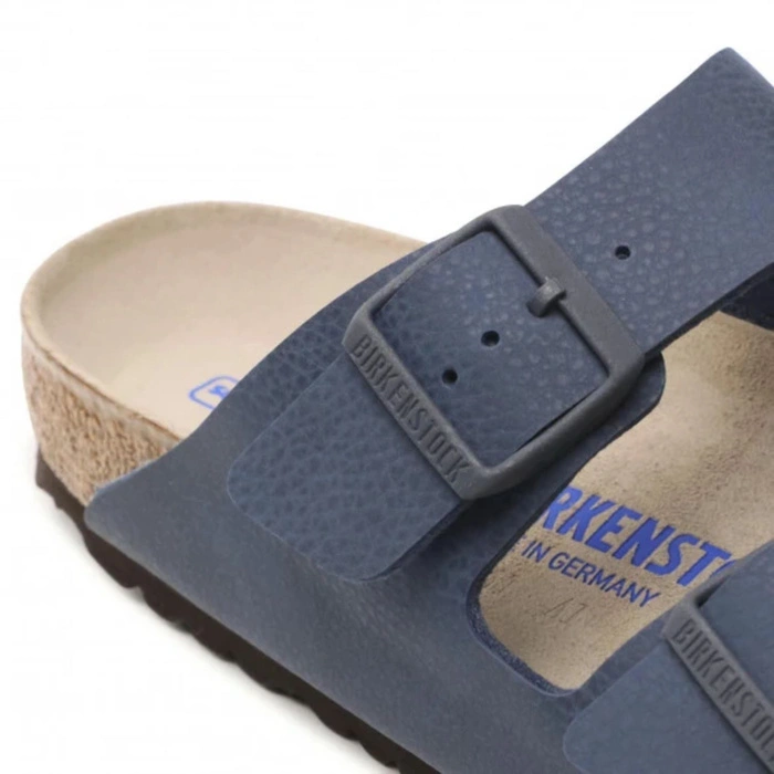 Klapki męskie Birkenstock Arizona regular z miękką wkładką granatowe r. 42