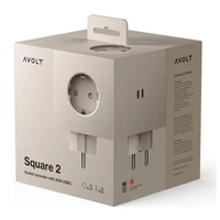 Rozszerzacz gniazd Avolt Square 2 z podwójnym USB-C 30W beżowa