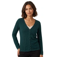 Sweter damska Naf Naf Alina Gilet zielony zapinany r. L