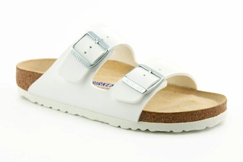 Klapki męskie Birkenstock Arizona bs z miękką wkładką białe r. 42