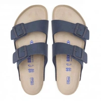 Klapki męskie Birkenstock Arizona regular z miękką wkładką granatowe r. 45