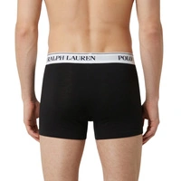Bokserki męskie Polo Ralph Lauren 3-pak czarne z białą gumką r. M 