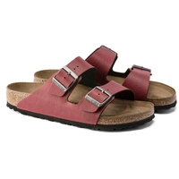 Klapki damskie Birkenstock Arizona BS skórzane birko-flor bordowe r. 43
