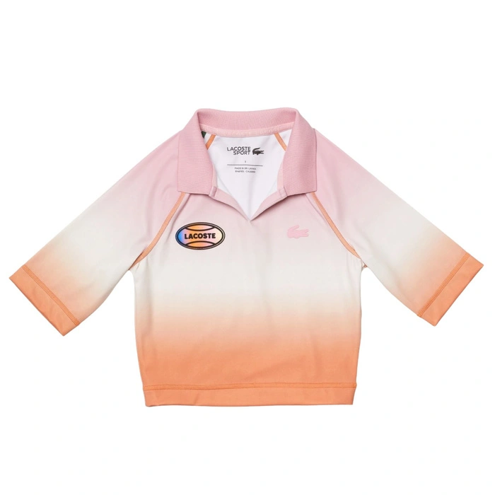 Koszulka damska Lacoste Summer treningowa crop wielokolorowa r. L