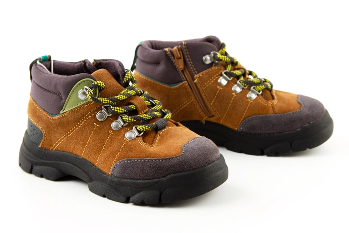 Buty dziecięce Zara Kids trapery brązowe skórzane r. 26