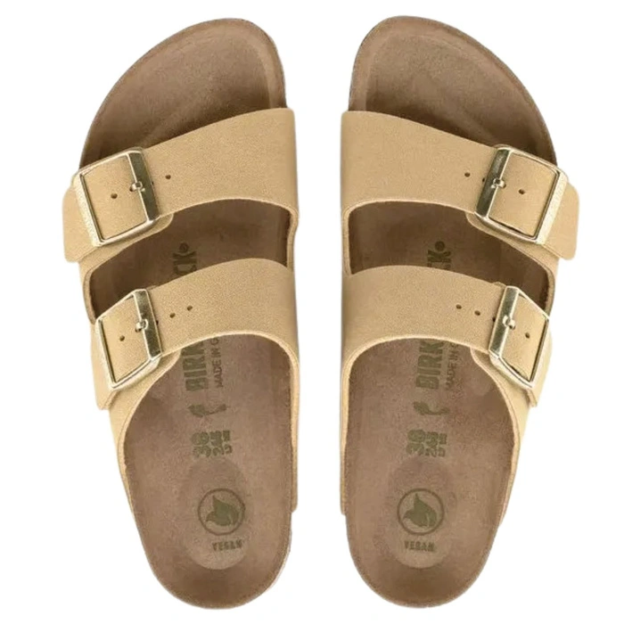 Klapki męskie Birkenstock Arizona BS birko-flor vegan beżowe r. 46