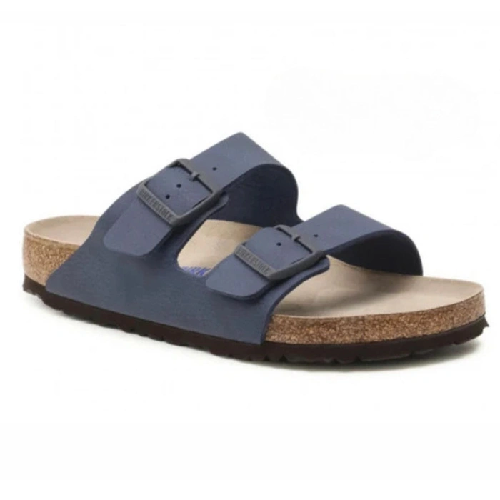 Klapki męskie Birkenstock Arizona regular z miękką wkładką granatowe r. 42