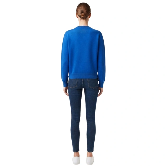 Bluza dzianinowa damska Lacoste AF2229 niebieski sweter r. XS