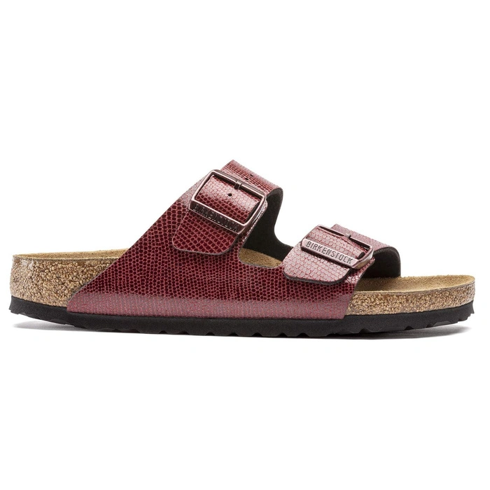 Klapki damskie Birkenstock Arizona BS regular birko-flor bordowe r. 39