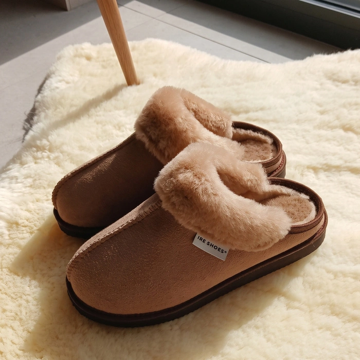 Kapcie damskie IRE SHOES ze skóry owczej naturalny kożuch futro ciepłe ręcznie szyte r. 36