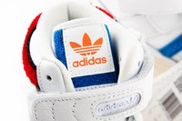 Buty damskie Adidas Forum Bonega 2B skórzane wysokie biało niebieskie 