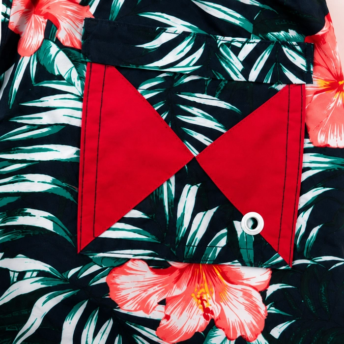 Spodenki chłopięce Tommy Hilfiger Floral kąpielowe z nadrukiem r. 128