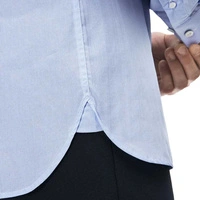 Koszula męska Lacoste Slim Fit Poplin Shirt wzorzysta niebieska r. S/M