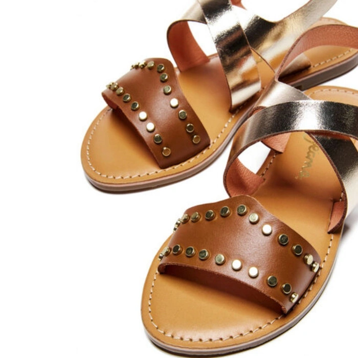 Sandały dziewczęce Pepe Jeans Mandy skórzane brązowe r. 32