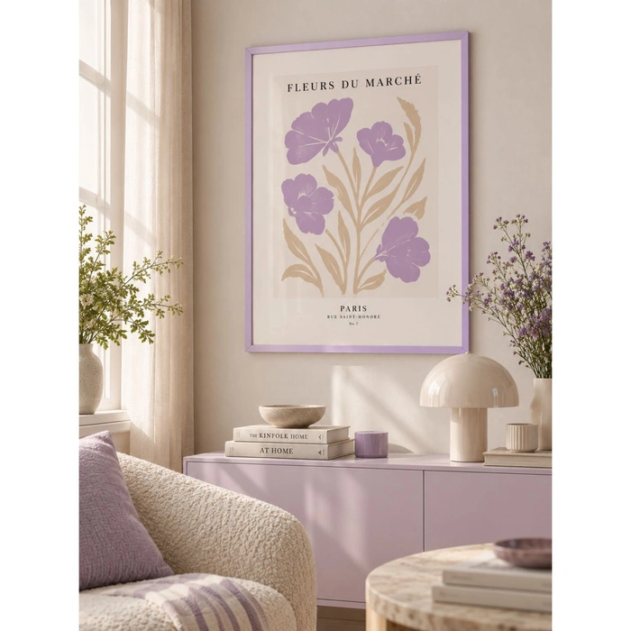 Ramka na zdjęcie plakat Poster & Frame drewniana fioletowa 50x70 cm