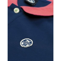 Koszulka męska North Sails Polo S/S Logo bawełniana niebieska