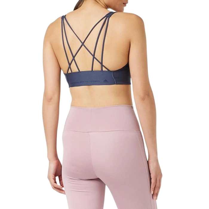 Top damski Adidas Core Flow biustonosz sportowy granatowy
