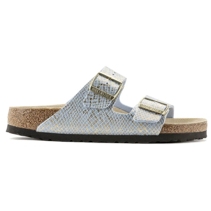 Klapki damskie Birkenstock Arizona BS regular birko-flor niebieskie r. 36