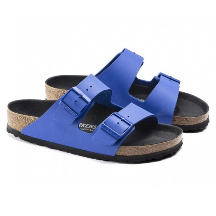 Klapki damskie Birkenstock Arizona BS birko-flor niebieskie r. 41