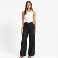 Spodnie damskie Zara Workwear jeansy szerokie czarne r. M