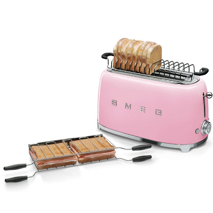 Toster na 4 kromki Smeg TSF02PKEU pastelowy róż50's Style