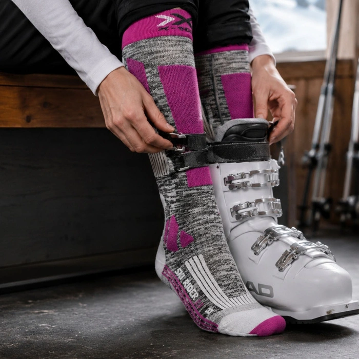 Skarpety narciarskie damskie X-Socks Ski Rider 2.0 fioletowe r. 35-36