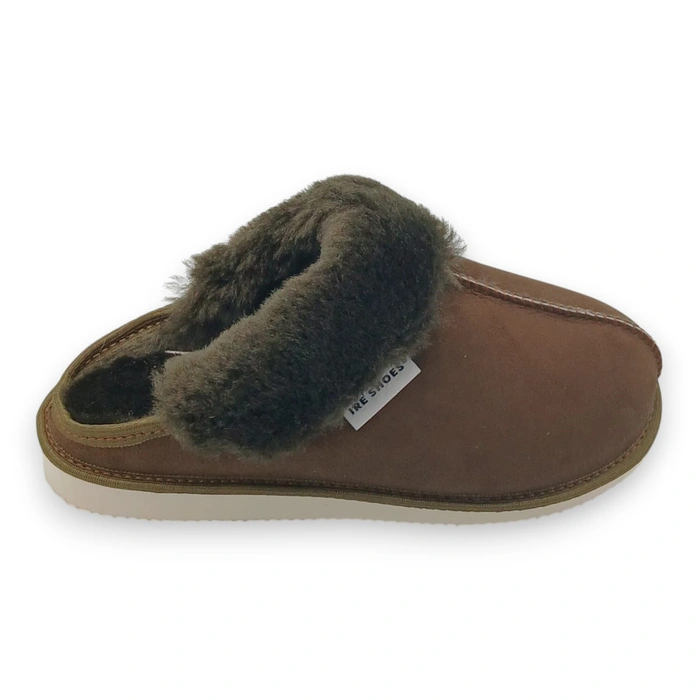 Kapcie damskie IRE SHOES ze skóry owczej naturalny kożuch futro ciepłe ręcznie szyte r. 40
