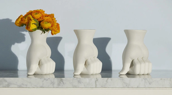 Wazon Jonathan Adler Marcel Vase biały H 15 cm