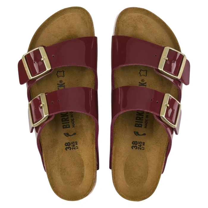Klapki damskie Birkenstock Arizona BS narrow birko-flor bordowe r. 36