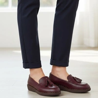 Buty damskie Flip Flop Petrina Patent Loafers mokasyny bordowe r. 38