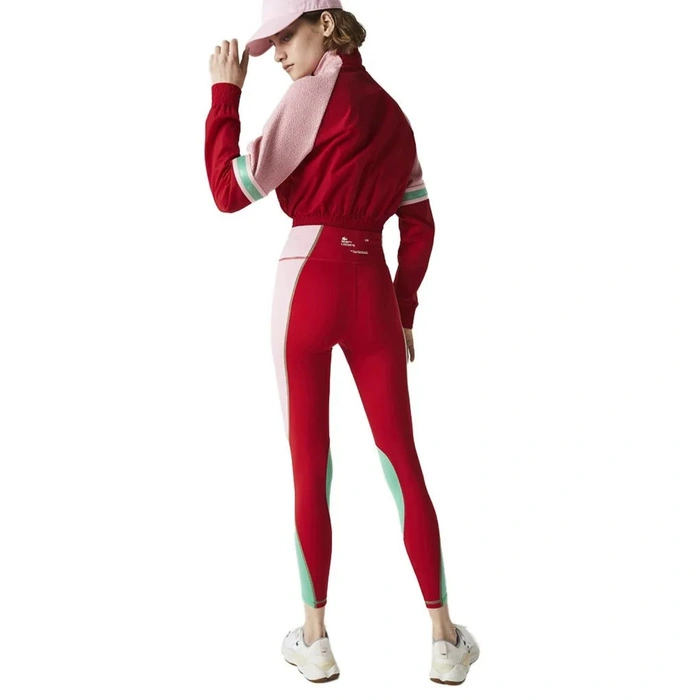 Spodnie damskie Lacoste Sport treningowe legginsy czerwone r. XS
