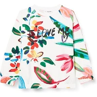 Bluza dziewczęca Desigual Lia biała w kwiaty r. 158