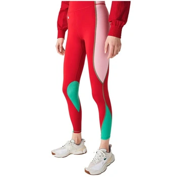 Spodnie damskie Lacoste Sport treningowe legginsy czerwone r. XS