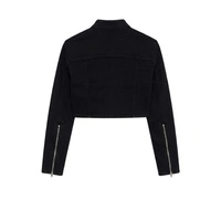 Kurtka damska Zara jeansowa cropped krótka czarna r. M