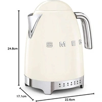 Czajnik elektryczny Smeg Retro 50’s  KLF04CREU 1,7 L kremowy używany